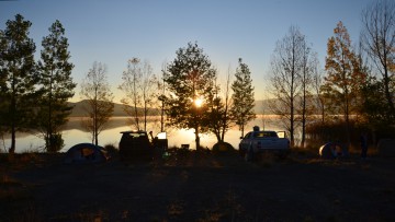 Abendstimmung Lac Iriki Marokko