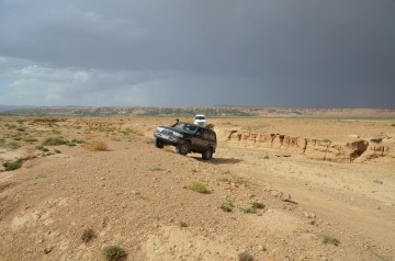 Piste nach Midelt kurz vor Regen Marokko