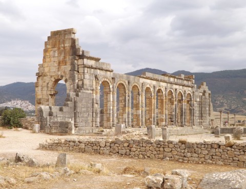 Ruinen in Volubilis Marokko