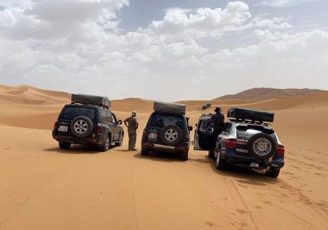 Marokko Reise im eigenen Geländewagen, in den Dünen des Erg Chebbi 