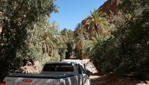 Im Geländewagen nach Tafraoute Marokko Piste